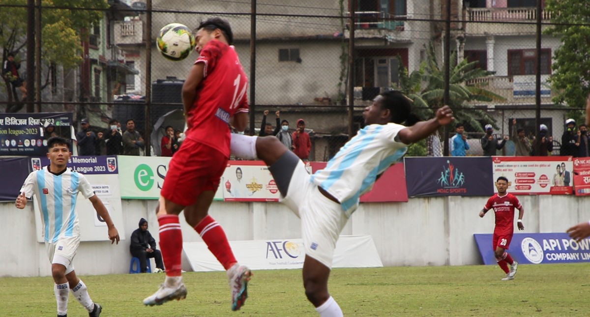 मनाङ र चर्च ब्वाइजले बराबरी खेल्दै अंक बाडे