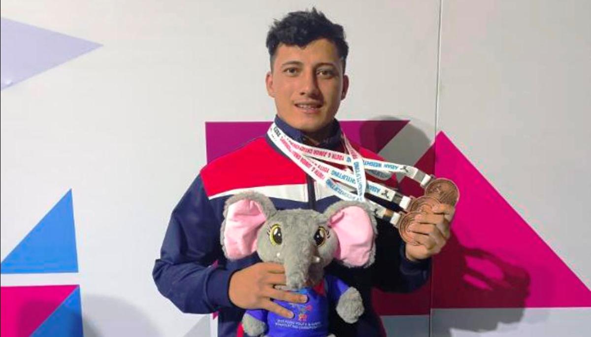 एसियाली भारोत्तोलनमा हेमन्तले जिते तीन कास्य