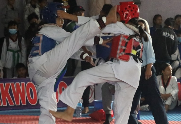 काठमाडौं महानगर तेक्वान्दोमा कोटेश्वरका सागरलाई स्वर्ण