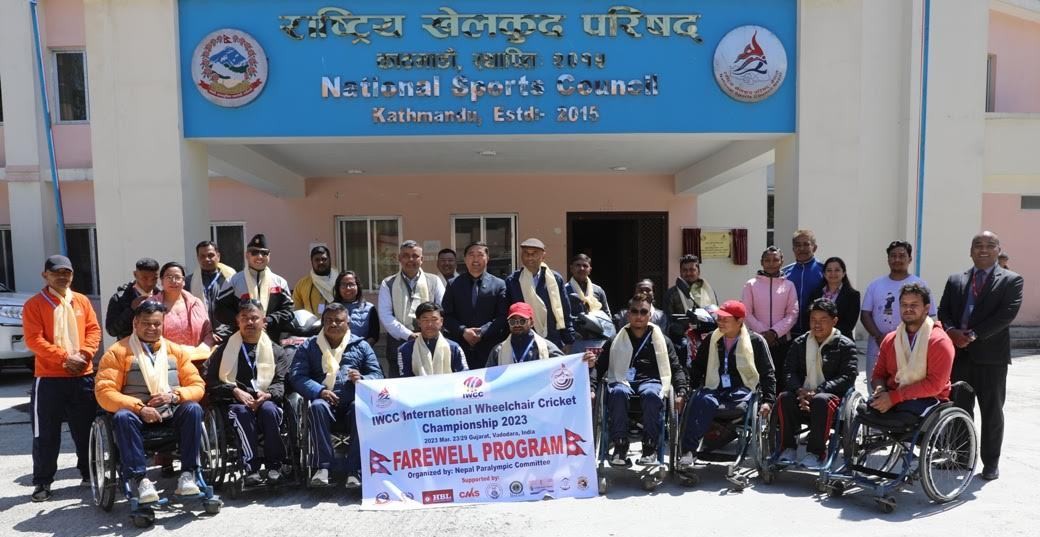 व्हीलचेयर क्रिकेट टोली भारत जाने