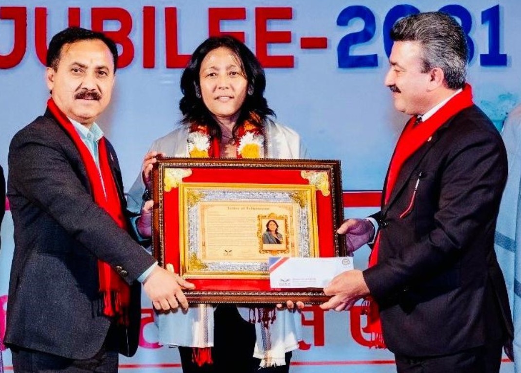 तेक्वान्दोकी संगीना वैद्य सम्मानित