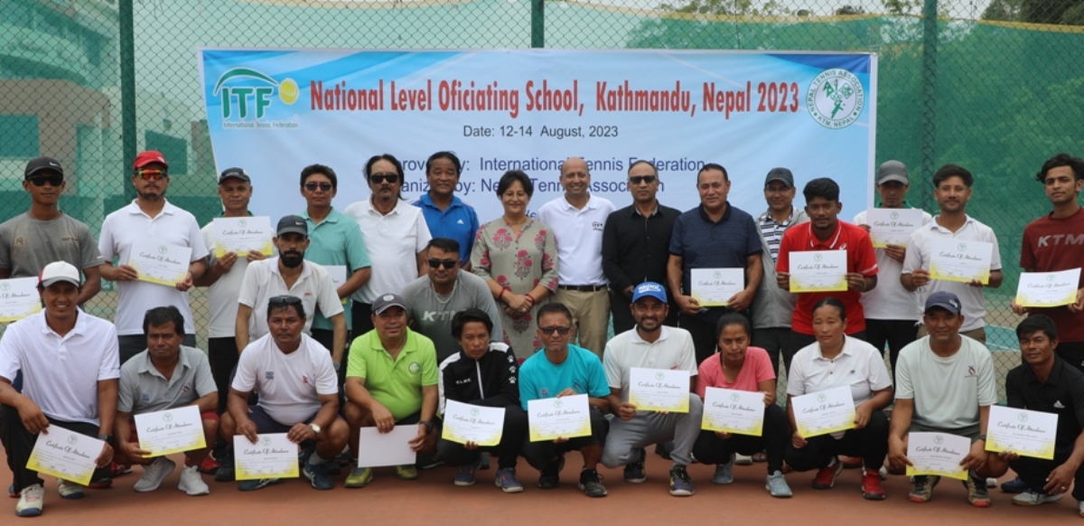टेनिसको तीन दिने राष्ट्रिय अफिसिएटिङ स्कुल सम्पन्न
