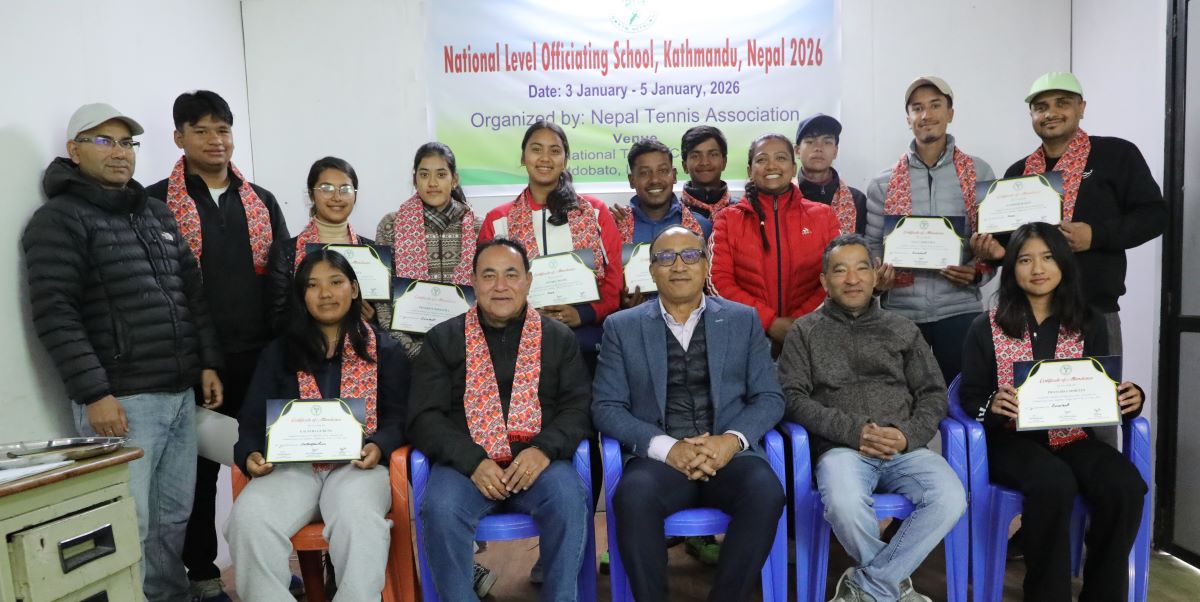 टेनिसको अम्पायर कोर्ष सम्पन्न