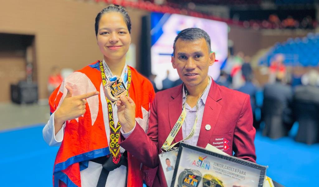 एसियाली पारा तेक्वान्दो च्याम्पियनसिपमा पलेशालाई कांस्य