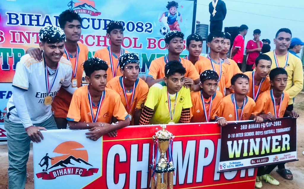 बिहानी कप फुटबलमा सिद्धेश्वर विजयी
