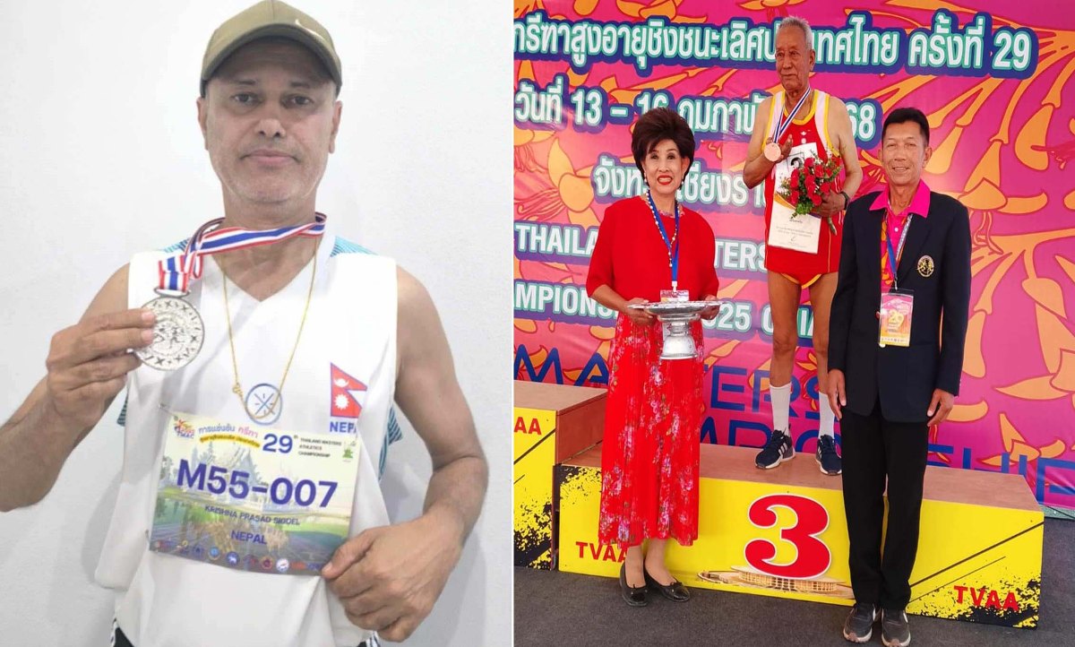 मास्टर्स एथलेटिक्समा नेपालले जित्यो दुई पदक